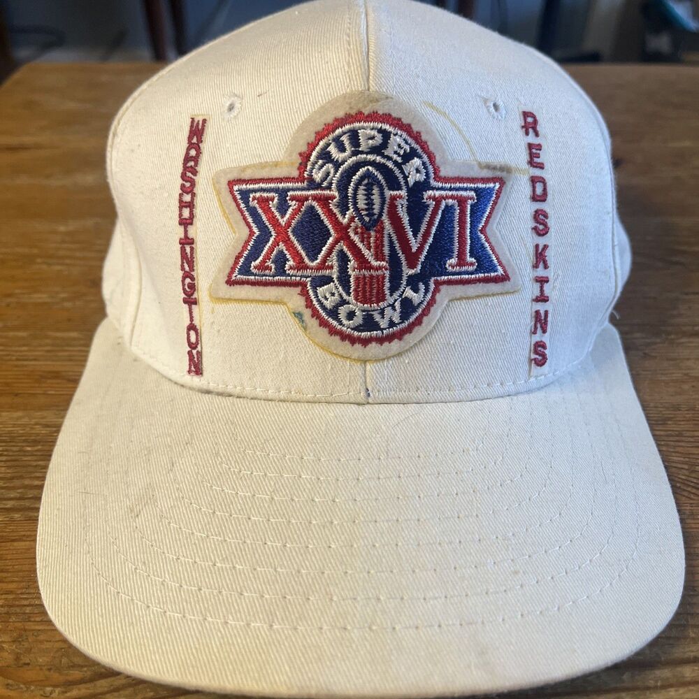 Vintage Washington Redskins Hat Super Bowl XXVI Snapback Cap 1989 White AJD